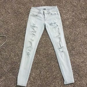 Super low rise light jeggings